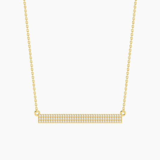 Gold Tell Me Straight Pendant Necklace
