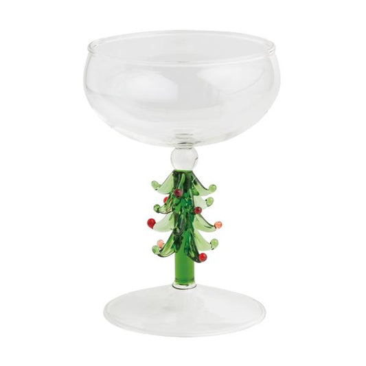 Christmas Coupe Glass