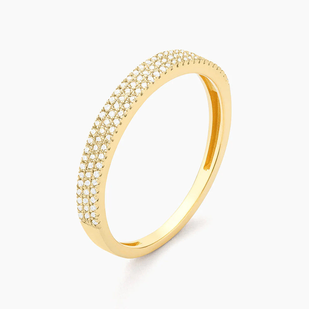 Gold Triple Row Stack Ring
