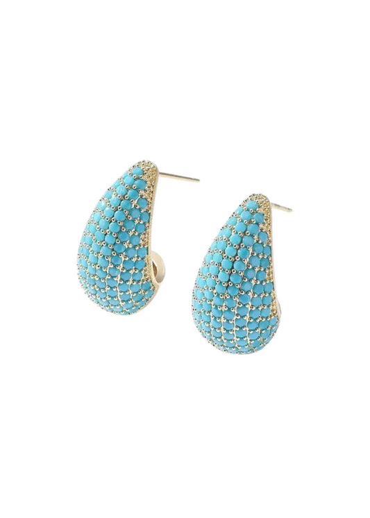Turquoise Drop Studs