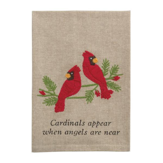 Cardinal Embroidered Towel