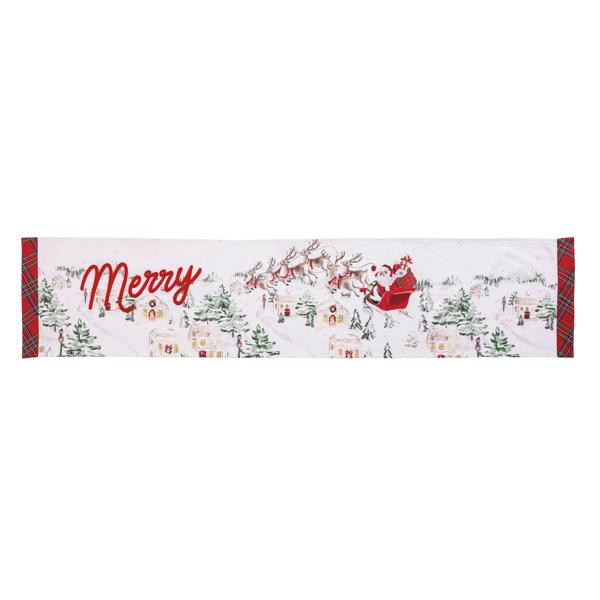 Vintage Santa Table Runner