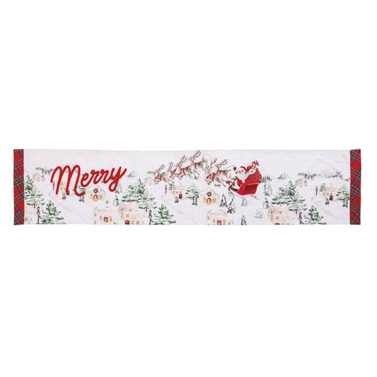 Vintage Santa Table Runner