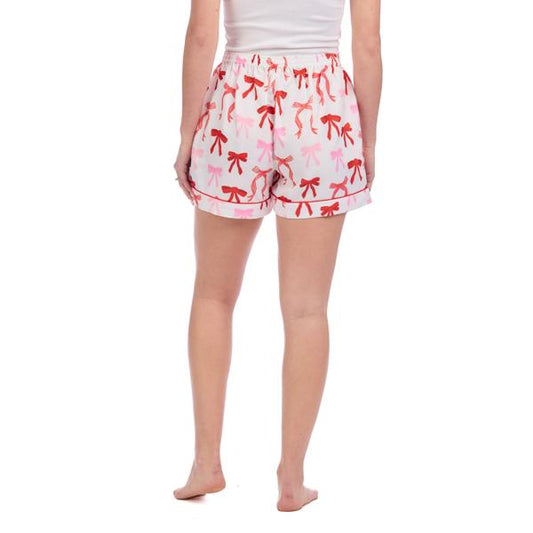 White Holiday Pajama Shorts