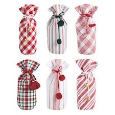 Holiday Cloth Wine Bag