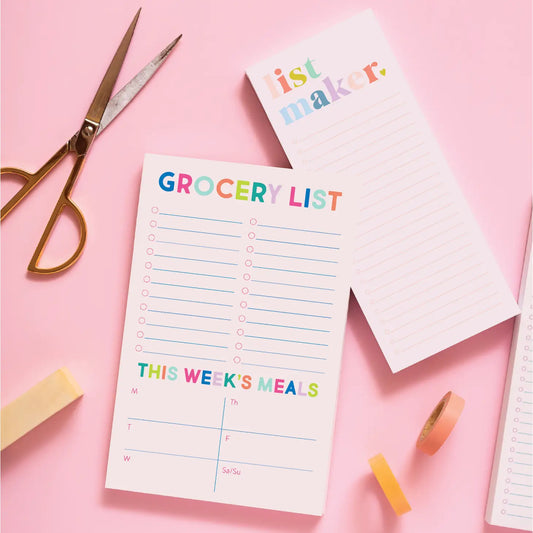 Grocery List & Meal Planner Notepad