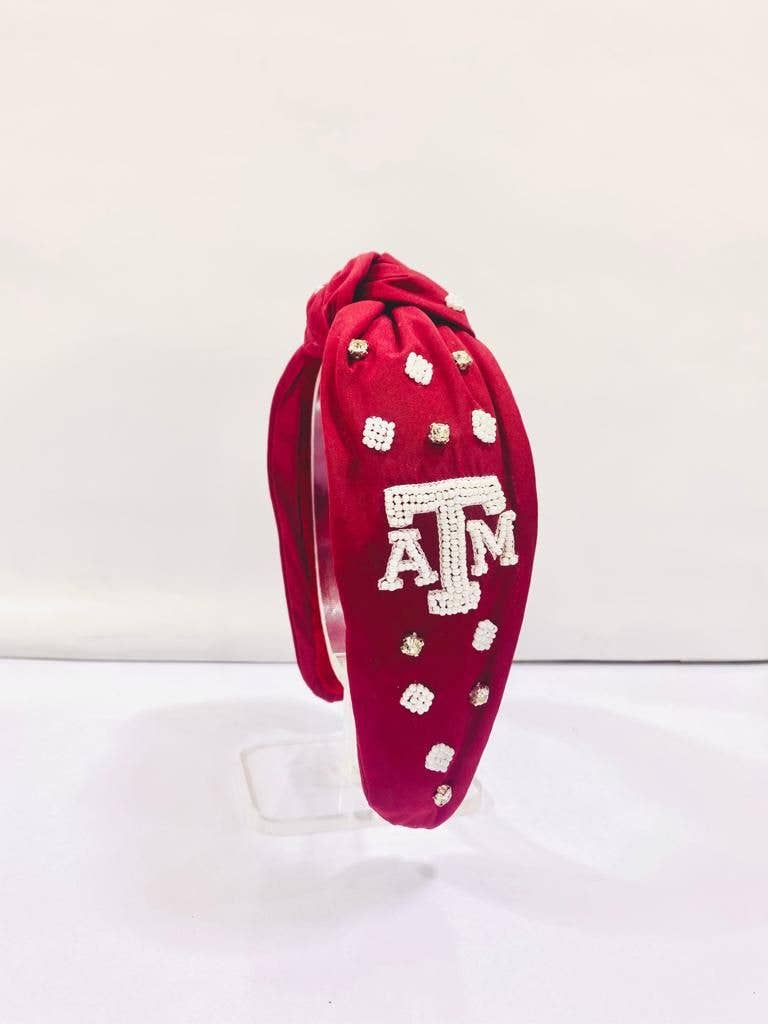 Texas A&M Beaded Headband