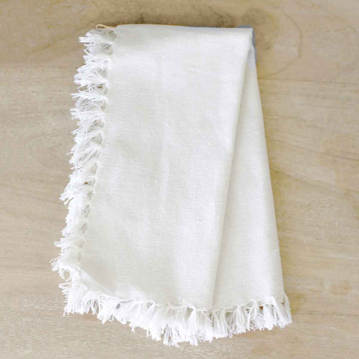 Fringe Napkin White