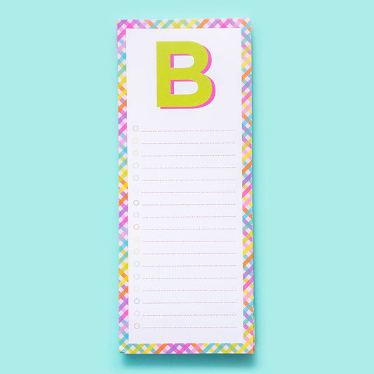 Letter List Pads A-Z: B