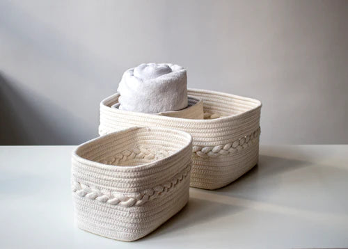 Set of 3 Rope Organizer Baskets