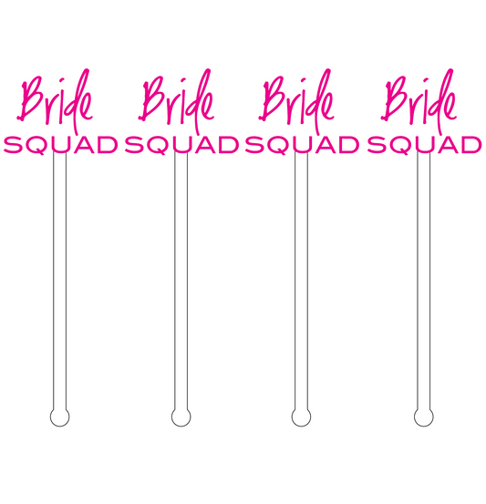 Bride Squad Acrylic Stir Sticks