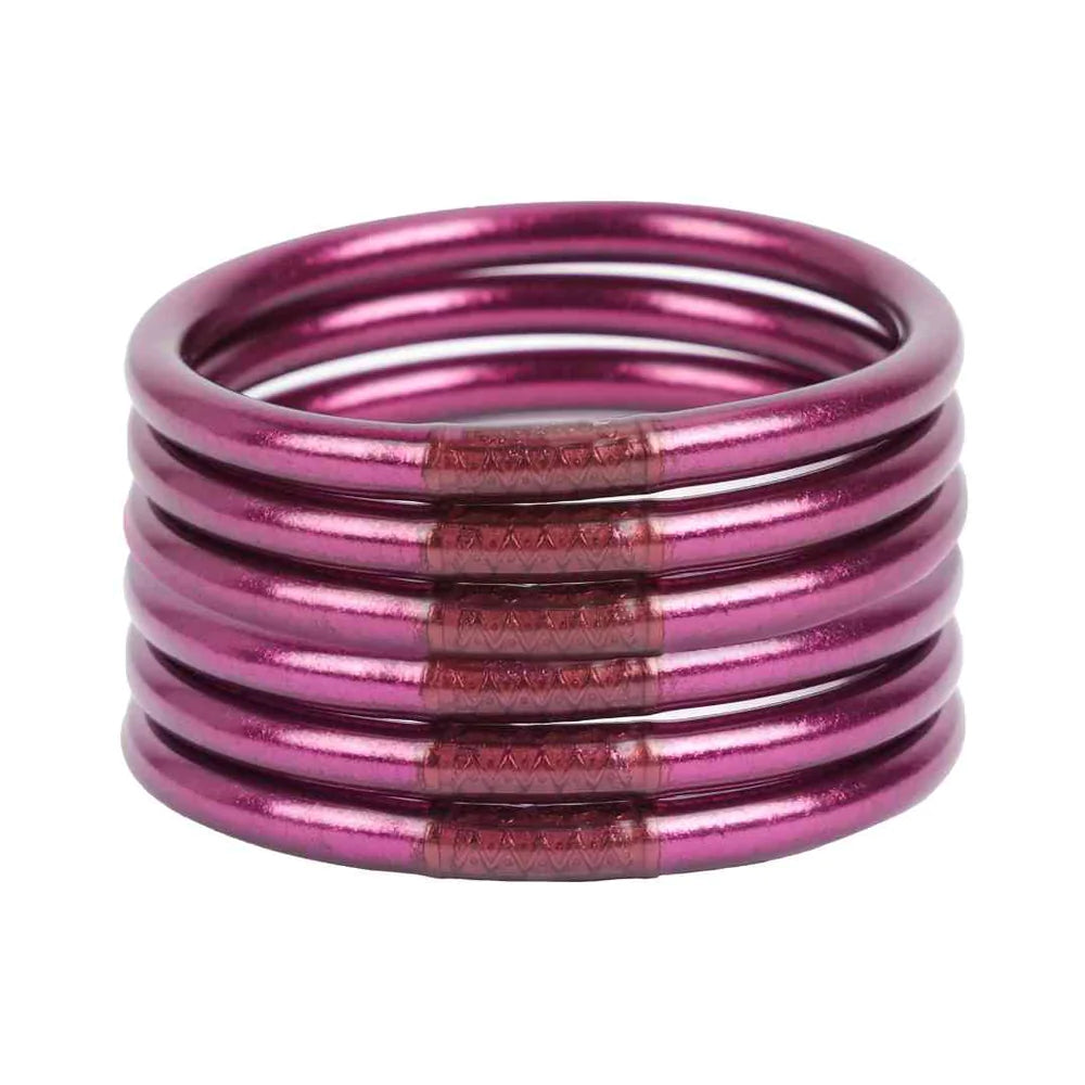 Amethyst All Weather Bangles®, set of 6 Medium