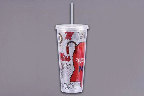 Ole Miss Tumbler with Straw