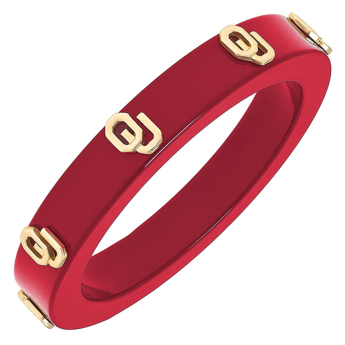 Oklahoma Sooners Resin Logo Bangle in Crimson