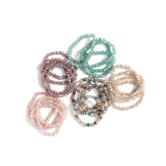 Assorted Crystal Stretch Rings