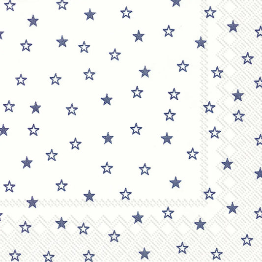 Little Blue Stars 4th of July Cocktail Napkins