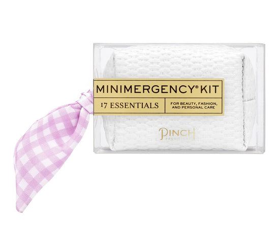 Gingham Scarf Minimergency Kit - Purple