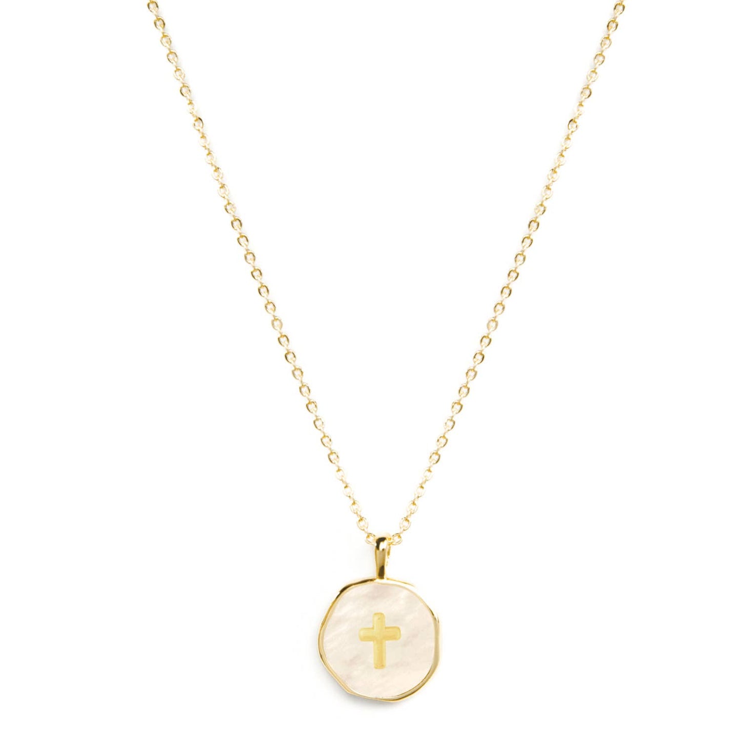 Shell with Cross Pendant Necklace