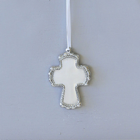 Baby Cross Ornament-  Cord