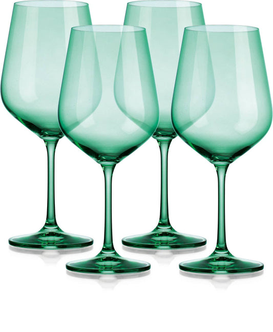 Red Wine Glass- Green