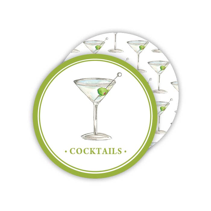 Martini Cocktails Round Coaster