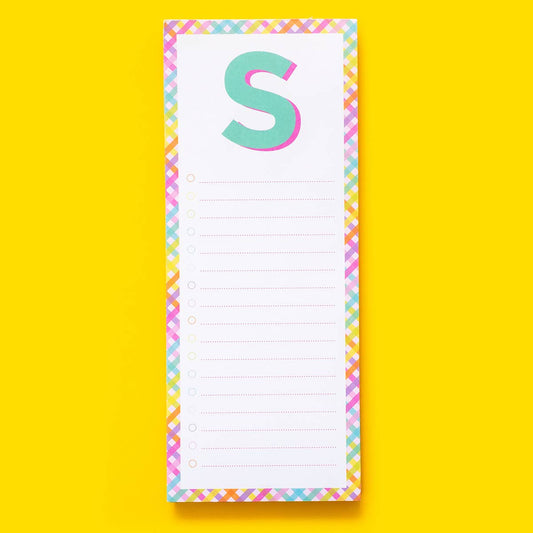 Letter List Pads A-Z: S