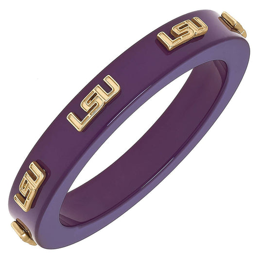 LSU Tigers Resin Logo Bangle in Purple
