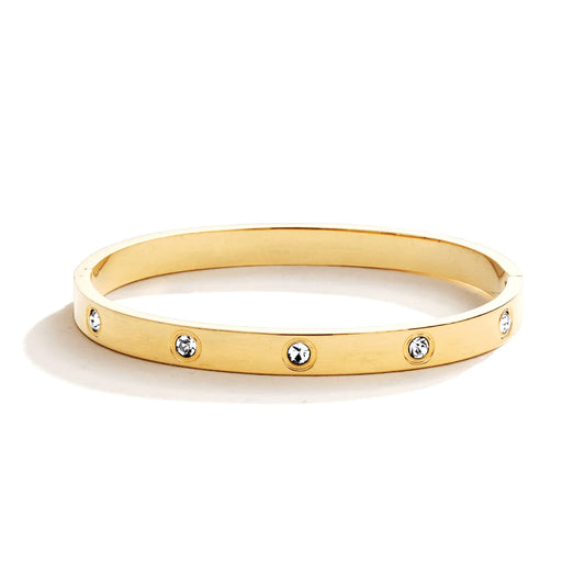 Sparkle Hinged Bracelet - Gold