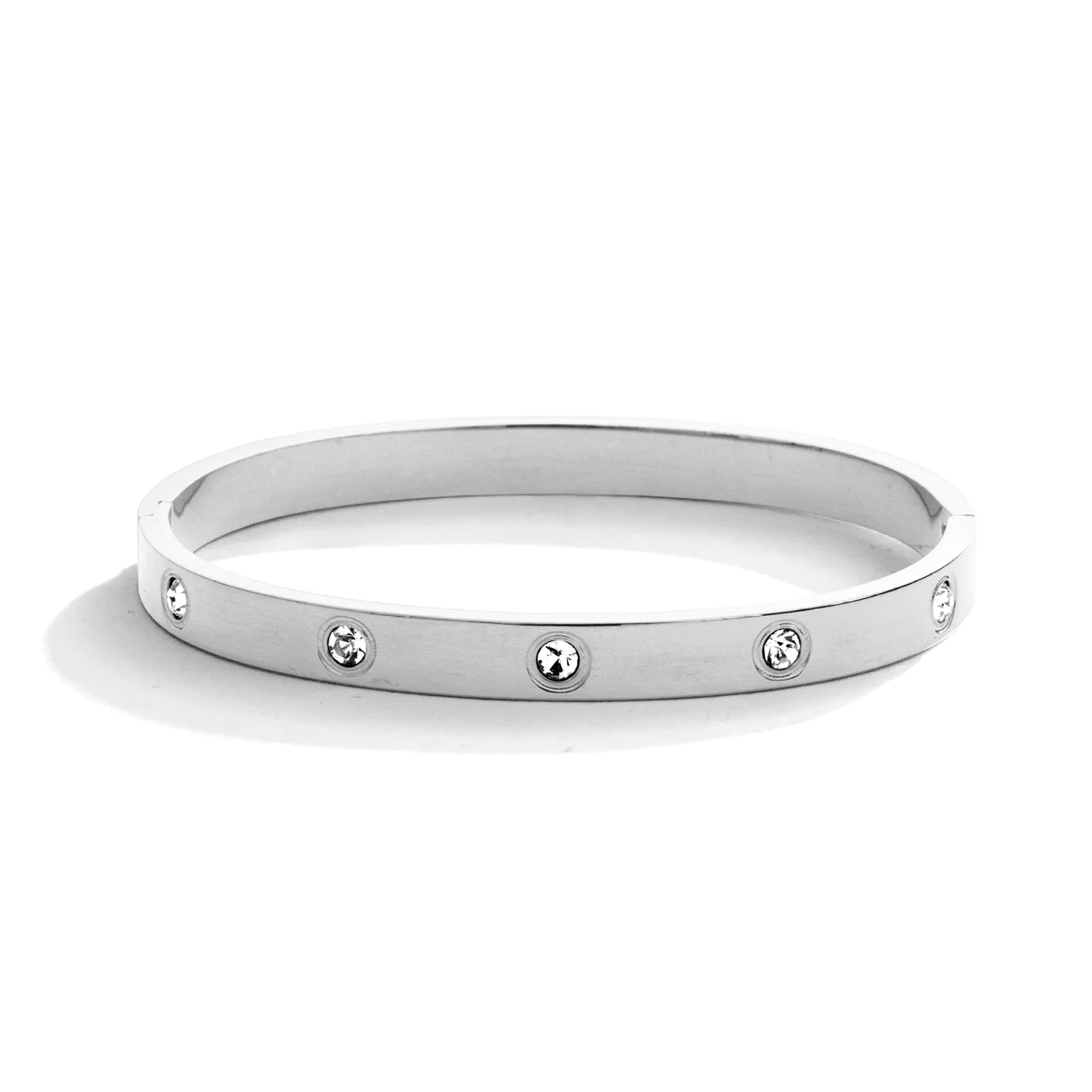 Sparkle Hinged Bracelet - Silver