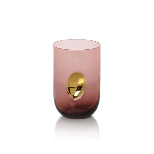 Aperitivo Tumbler with Gold Accent - Violet