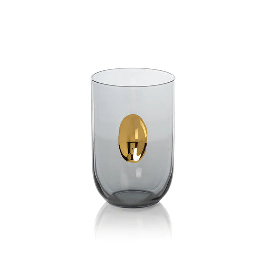 Aperitivo Tumbler with Gold Accent - Smoke