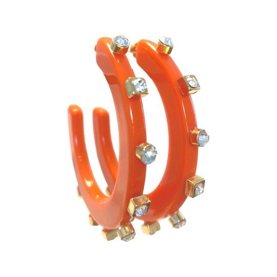 City Girl Jewel Hoop- Orange