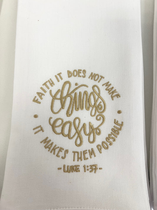 Luke 1:37 Tea Towel