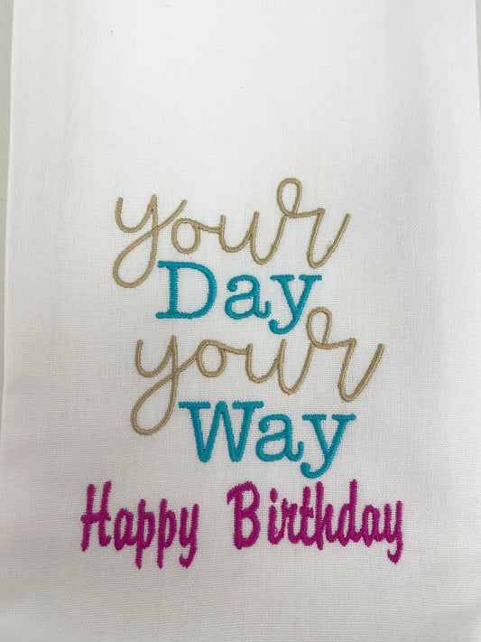 Birthday Tea Towel