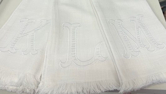 Initial Fringe Tea Towel