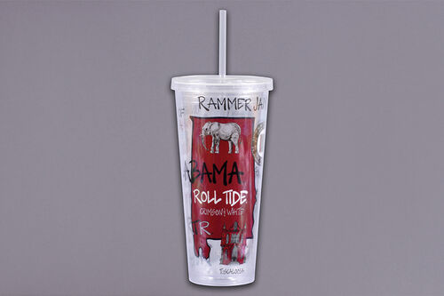 University of Alabama Tumbler with Straw