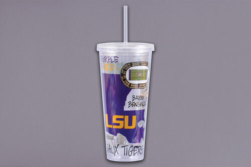LSU Tumbler with Straw