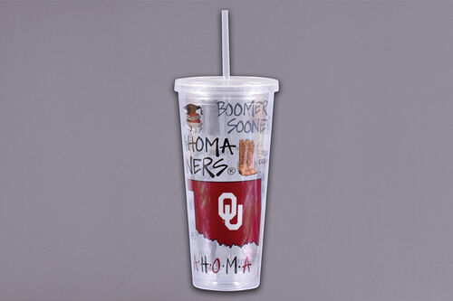 Oklahoma Tumbler with Straw