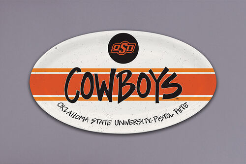 Oklahoma State Oval Melamine Platter