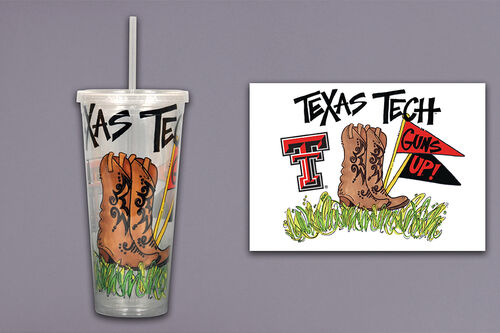 Texas Tech Tumbler with Straw