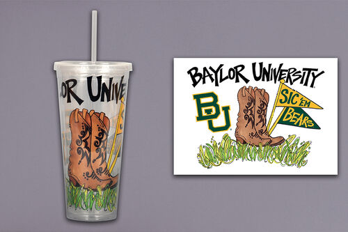Baylor Tumbler with Straw