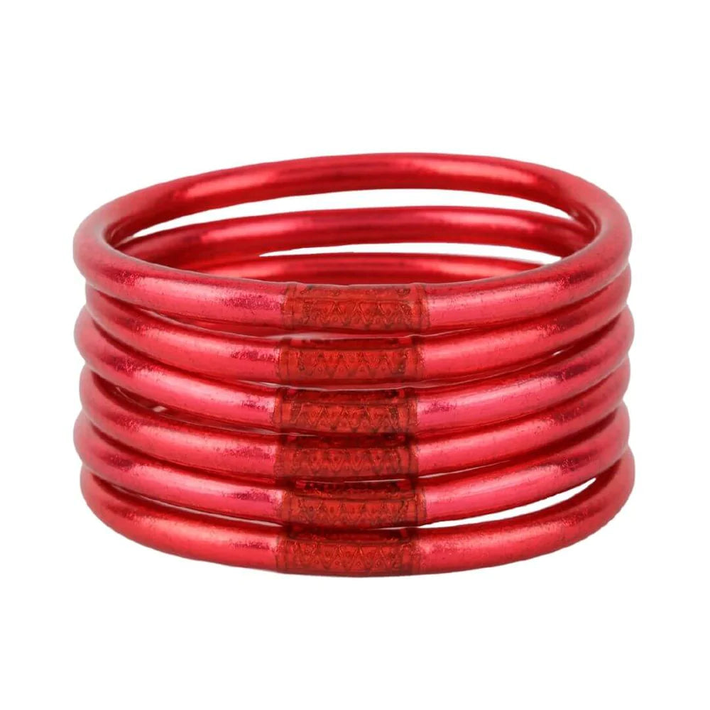 Red All Weather Bangles®, set of 6, Large