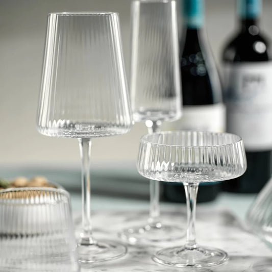 Fluted Textured Wine Glass