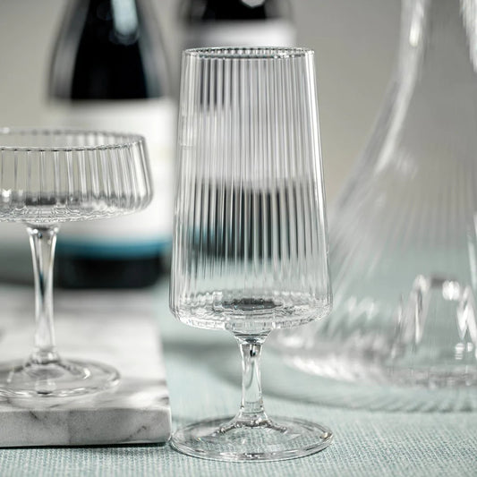 Fluted Textured Cocktail Glass
