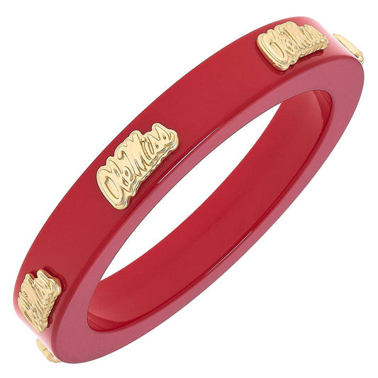 Ole Miss Rebels Resin Logo Bangle in Red