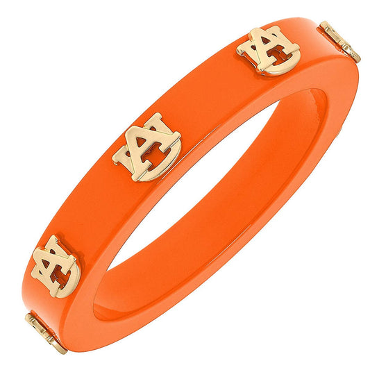 Auburn Tigers Resin Logo Bangle in Burnt Orange