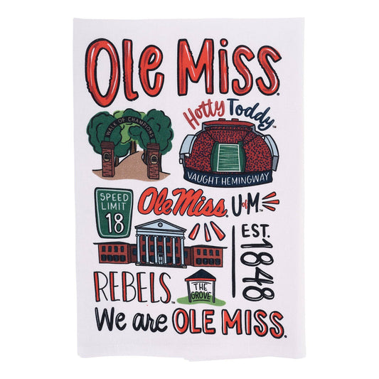 Ole Miss Icon Tea Towel