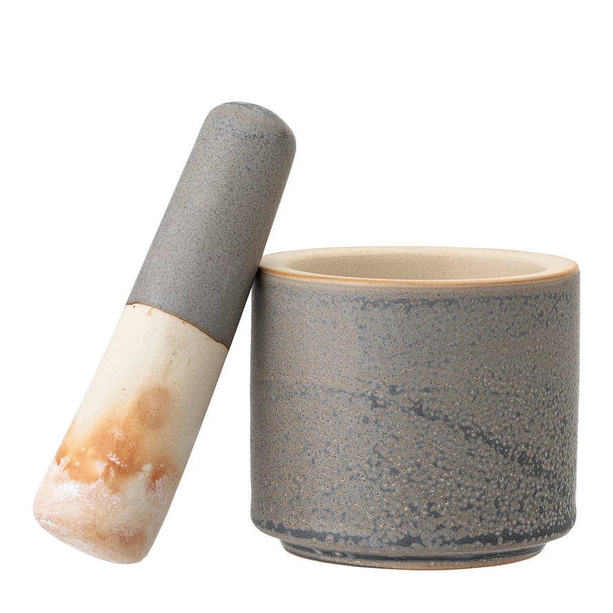 Stoneware Mortar and Pestle