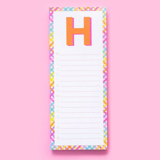 Letter List Pads A-Z: H