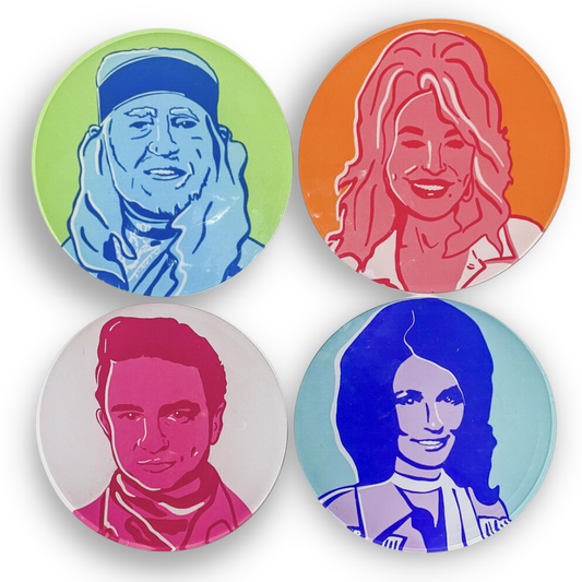 Country Legends (Set of 4) Coasters